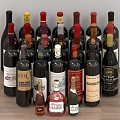 Red Wine Wine Wine Cocktail Whiskey Beer Soy Sauce Wine Old Smoke Drink Flour Bottle 3d model