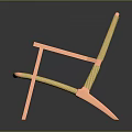 Modern Chair Design With Yellow Woven Seat Back And Orange Armrests Legs