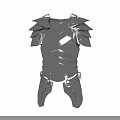 Medieval Metal Armor Weapon With Intricate Chest Plate And Shoulder Guards