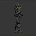 Sci Fi Armored Warrior Characters Front And Back View With Detailed Armor Design 3d model