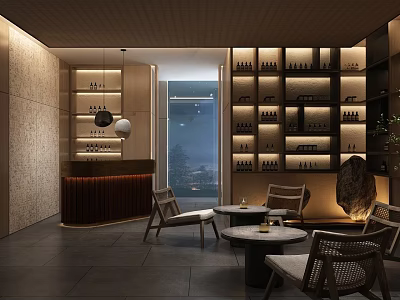 Luxury Modern Beauty Salon Interior Design With Comfortable Chairs Round Tables And Pendant Lights 3d model