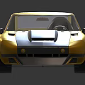 Yellow And Black Racing Car With Red Wheels And Numbers 55 14