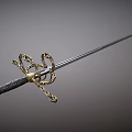 Thorn Sword with Chain Handle 3d model