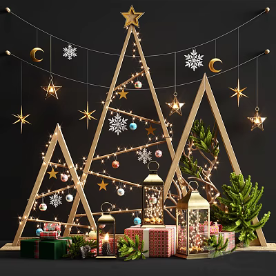 Modern Beauty Chen Christmas Decoration 3d model