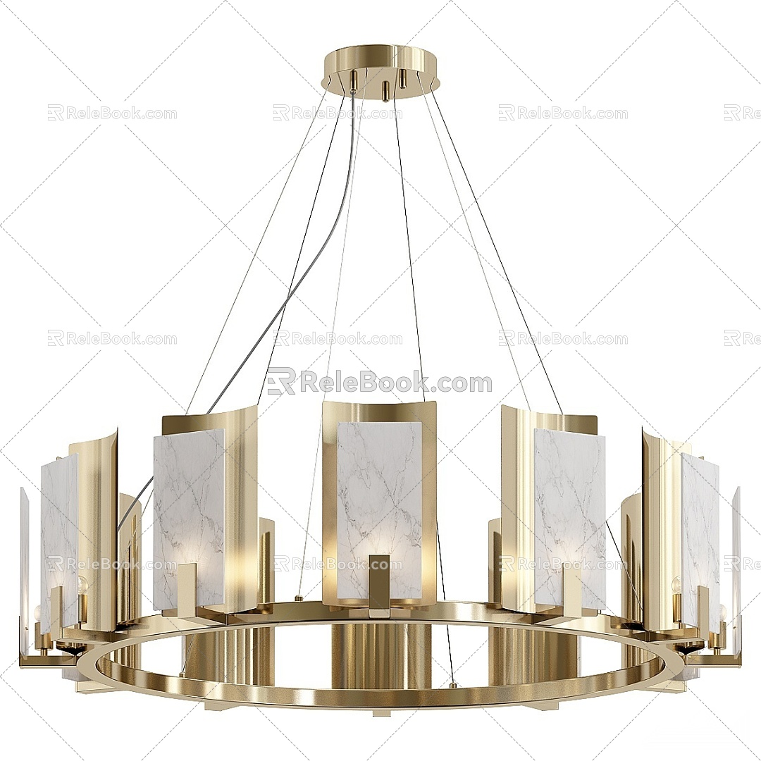 Modern Chandelier Glass Chandelier Long Strip Chandelier Stair Chandelier Large Chandelier Decorative Chandelier 3d model