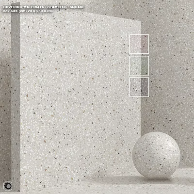 Modern Terrazzo Wall Components With Color Samples And Spherical Decoration 3d model