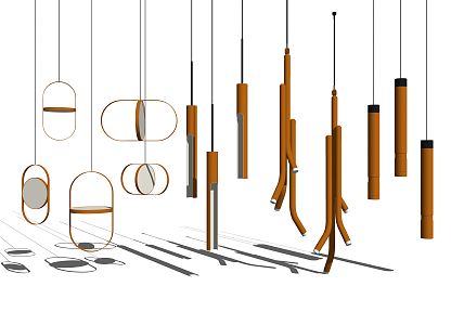 Modern chandelier combination 3d model