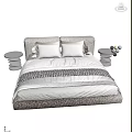 Modern Double Bed 3d model