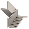 Modern Staircase Design With Minimalist Structure Sleek Lines And Concrete Steps 3d model