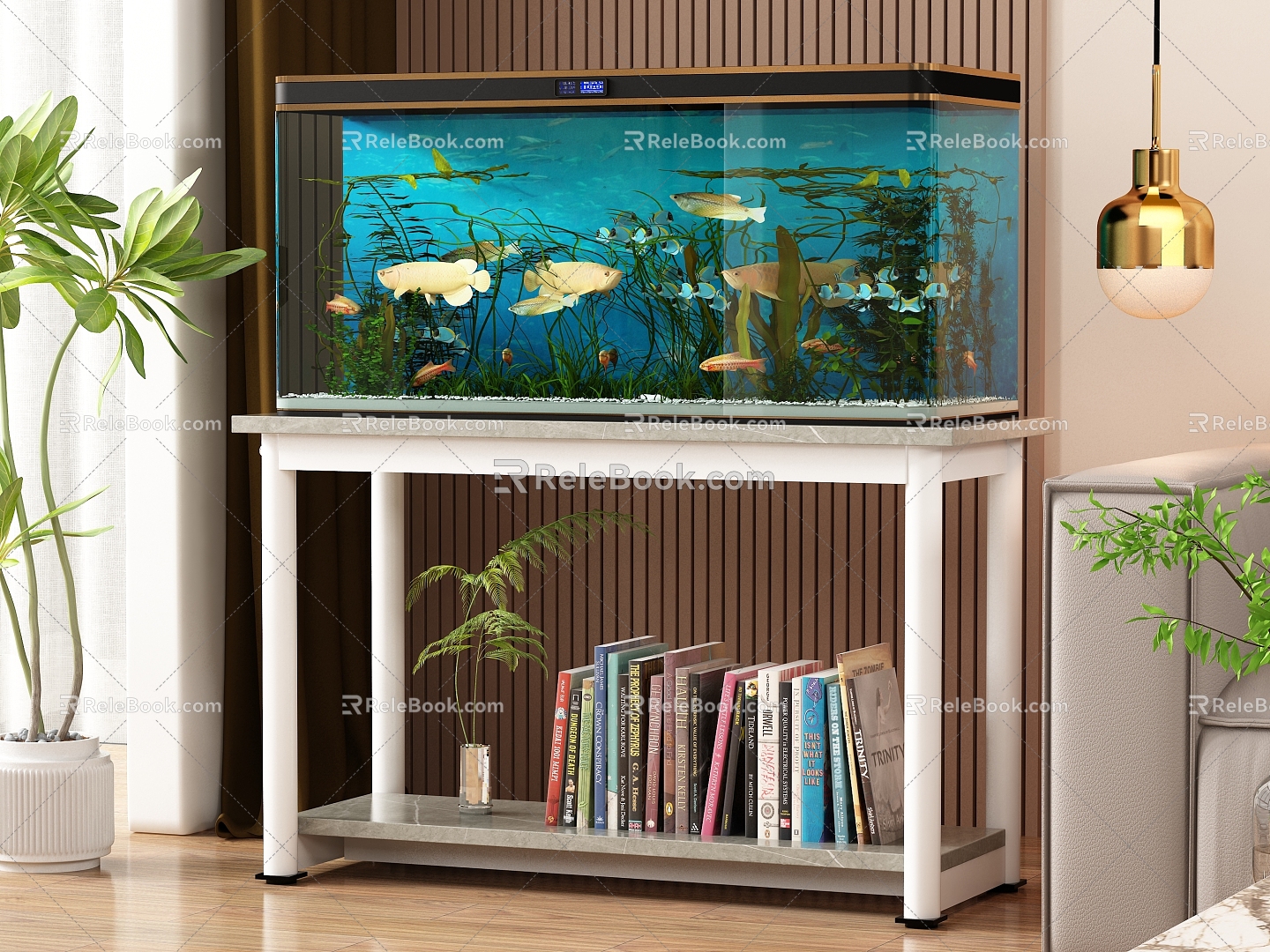 Modern fish tank 3d model