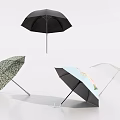 Various Stylish Umbrellas With Black Transparent And Printed Pattern Designs