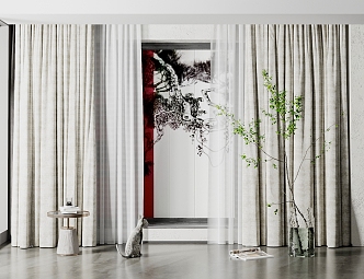 New Chinese Curtain 3d model