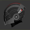Futuristic Carbon Fiber Helmet With Red Top Black Silver Design And Glowing Details