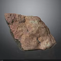 Natural Red Stone With Rough Surface Texture And Unique Appearance