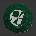 Green Metal Lantern With White Handle And Classic Design For Decorative Use
