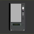Gray Vending Machine With Multiple Shelves Bottled Products Display Screen Payment Panel And Push Button 3d model