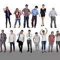 Group of People Standing in Various Poses With Different Outfits and Styles