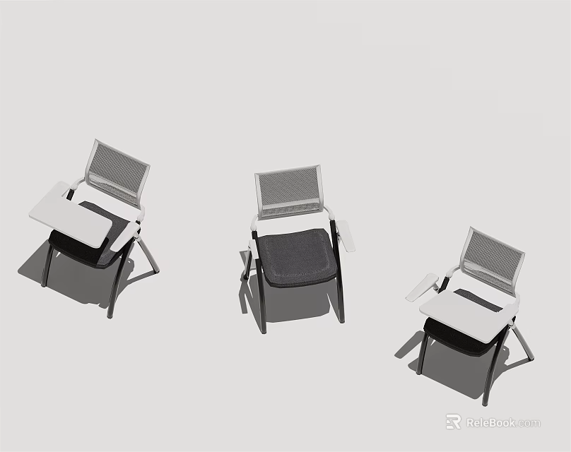 Ergonomic Office Chair With Mesh Back Adjustable Height And Comfortable Seat Cushion 3d model 