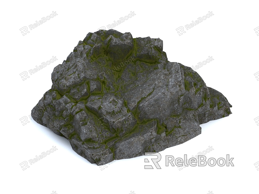 Rock Stone Blocks Boulders Natural Landscape model