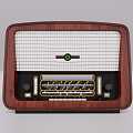 vintage radio radio cash register 3d model