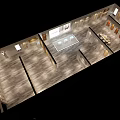 Stone Flooring Showroom With Wall Mounted Samples White Display Stands And Gray Flooring