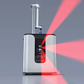 Modern Industrial Equipment With Robotic Arm And Laser Projection Technology