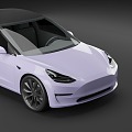 L119 Tesla Model3 purple 3d model