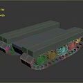 Gray Tank 3D Concept Model With Tracked Chassis And Minimalist Design