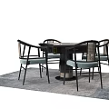 New Chinese Mahjong Table and Chair Mahjong Table 3d model