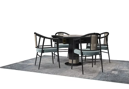 New Chinese Mahjong Table and Chair Mahjong Table 3d model
