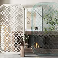 Modern partition screen 3d model