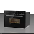 Modern Black Midea Kitchen Oven With Digital Display And Transparent Door