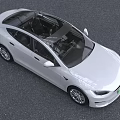 White Tesla Model S Sedan With Streamlined Body Black Roof And Modern Alloy Wheels
