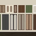 Diverse Wardrobe Doors In Multiple Colors With Panel Grille And Arch Designs
