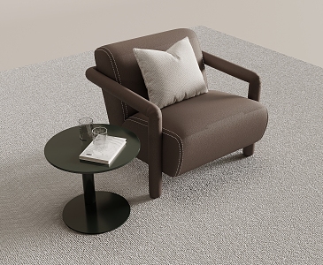 single sofa leisure sofa 3d model