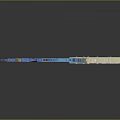 Curved Weapon Knife With Colorful Blade Light Handle And Decorative Holes