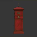 Traditional Red Postbox Design With Brass Decorative Elements And Vintage Styling