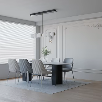 Modern table combination 3d model
