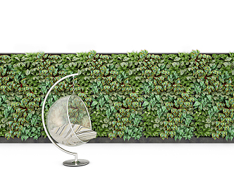 green plant wall 3d model