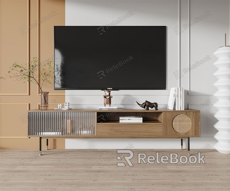 Nordic TV Cabinet Solid Wood TV Cabinet model