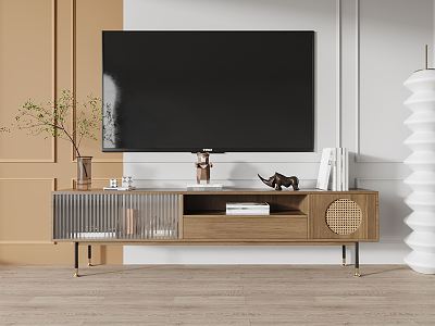 Nordic TV Cabinet Solid Wood TV Cabinet model