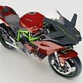 MOTORCYCLE sports car RACING KAWASAKI NINJA 3d model