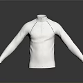 Shiny Silver Long Sleeve Top With Metallic Finish For Daily Use