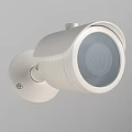 White Modern Wall Mounted Surveillance Camera With Circular Lens Design 3d model
