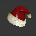 Red Festive Christmas Hat With White Furry Trim And Pom Pom Design