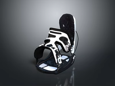 Ergonomic Laptop Cooling Stand With Black White Design Durable Material And Ventilation Holes 3d model