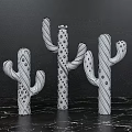 Colorful Striped Cactus Decorations for Window Display Visual Merchandising