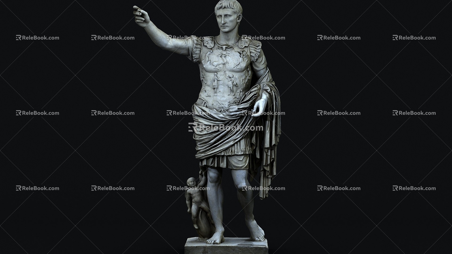 Roman founding emperor Octavian Augustus 3d model