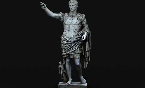 Roman founding emperor Octavian Augustus 3d model