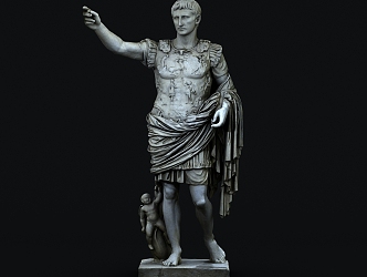 Roman founding emperor Octavian Augustus 3d model